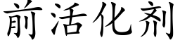 前活化剂 (楷体矢量字库)