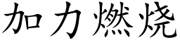 加力燃燒 (楷體矢量字庫)