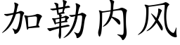 加勒内風 (楷體矢量字庫)