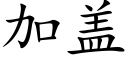 加蓋 (楷體矢量字庫)