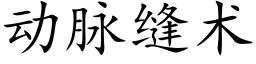 動脈縫術 (楷體矢量字庫)