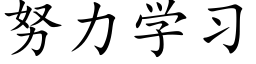 努力学习 (楷体矢量字库)