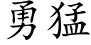 勇猛 (楷体矢量字库)