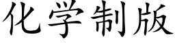 化學制版 (楷體矢量字庫)