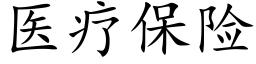 医疗保险 (楷体矢量字库)