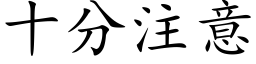 十分注意 (楷体矢量字库)