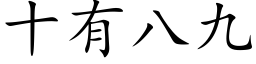 十有八九 (楷体矢量字库)