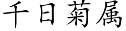 千日菊属 (楷体矢量字库)