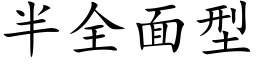 半全面型 (楷体矢量字库)