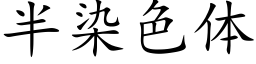 半染色体 (楷体矢量字库)