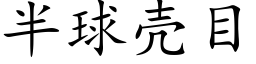 半球壳目 (楷体矢量字库)