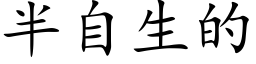 半自生的 (楷體矢量字庫)