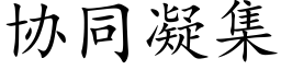 协同凝集 (楷体矢量字库)