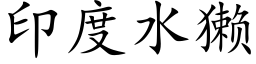 印度水獺 (楷體矢量字庫)