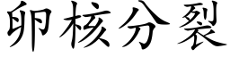 卵核分裂 (楷体矢量字库)