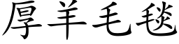 厚羊毛毯 (楷体矢量字库)