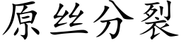 原丝分裂 (楷体矢量字库)