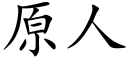 原人 (楷体矢量字库)