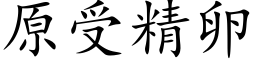 原受精卵 (楷體矢量字庫)