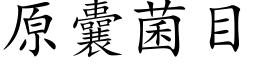 原囊菌目 (楷体矢量字库)