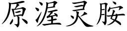 原渥灵胺 (楷体矢量字库)