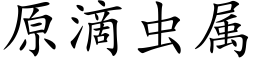 原滴虫属 (楷体矢量字库)