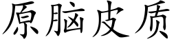 原脑皮质 (楷体矢量字库)