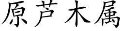 原蘆木屬 (楷體矢量字庫)