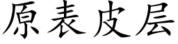 原表皮层 (楷体矢量字库)