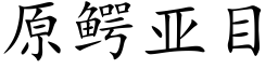 原鳄亞目 (楷體矢量字庫)