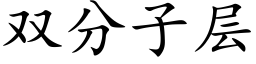 雙分子層 (楷體矢量字庫)