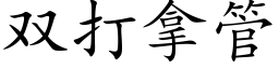 雙打拿管 (楷體矢量字庫)