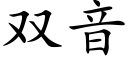 雙音 (楷體矢量字庫)