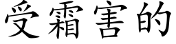 受霜害的 (楷体矢量字库)