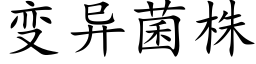 变异菌株 (楷体矢量字库)