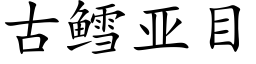 古鳕亞目 (楷體矢量字庫)