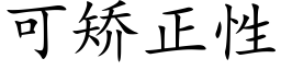 可矯正性 (楷體矢量字庫)