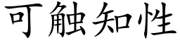 可觸知性 (楷體矢量字庫)