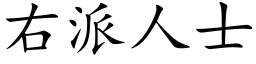 右派人士 (楷体矢量字库)