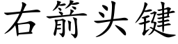 右箭頭鍵 (楷體矢量字庫)