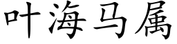 叶海马属 (楷体矢量字库)