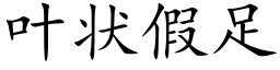 叶状假足 (楷体矢量字库)