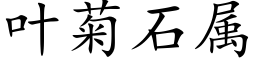 葉菊石屬 (楷體矢量字庫)