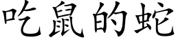 吃鼠的蛇 (楷体矢量字库)