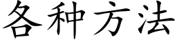 各种方法 (楷体矢量字库)