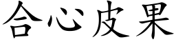 合心皮果 (楷体矢量字库)