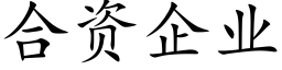 合資企業 (楷體矢量字庫)