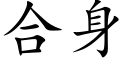 合身 (楷体矢量字库)