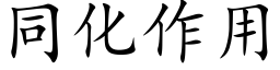 同化作用 (楷体矢量字库)