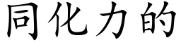 同化力的 (楷体矢量字库)